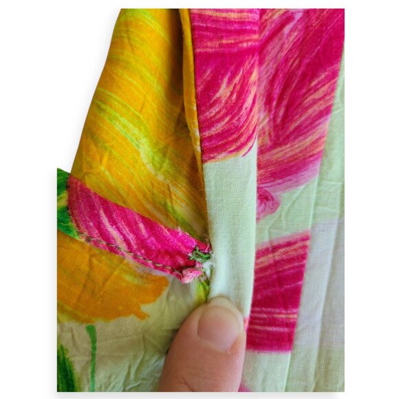 90s Jams World Vintage Hawaiian Floral Dress L - Picture 11 of 13